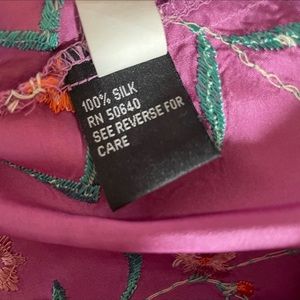 Vintage 100% Silk Embroidered Hype Skirt